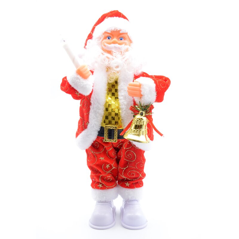 The Holiday Aisle® Animated Musical Dancing Santa Claus with Candle